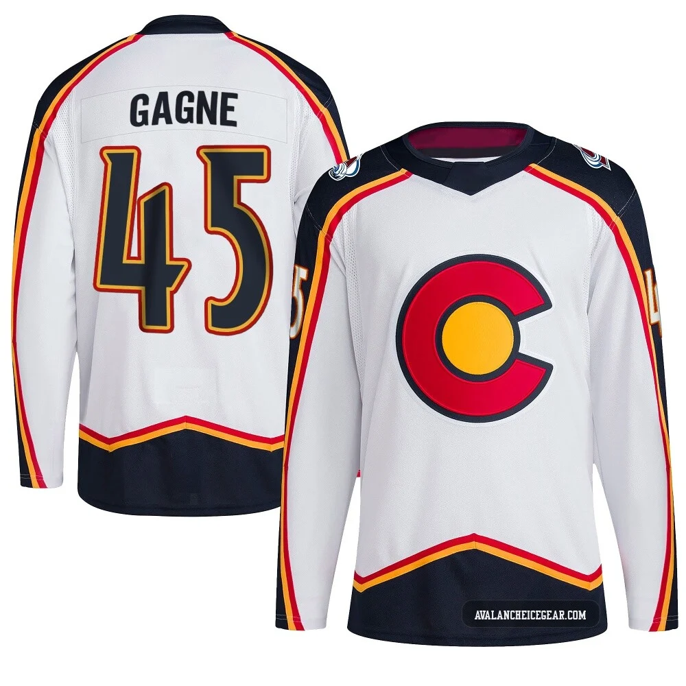 Alex Gagne Colorado Avalanche Authentic White ＃45 Men's Reverse Retro 2.0 Jersey
