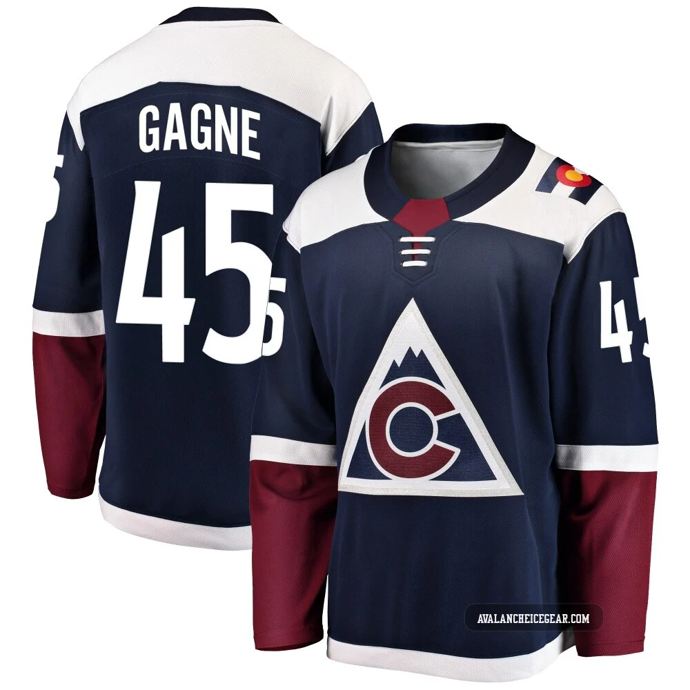 Alex Gagne Colorado Avalanche Navy ＃45 Youth Breakaway Alternate Jersey