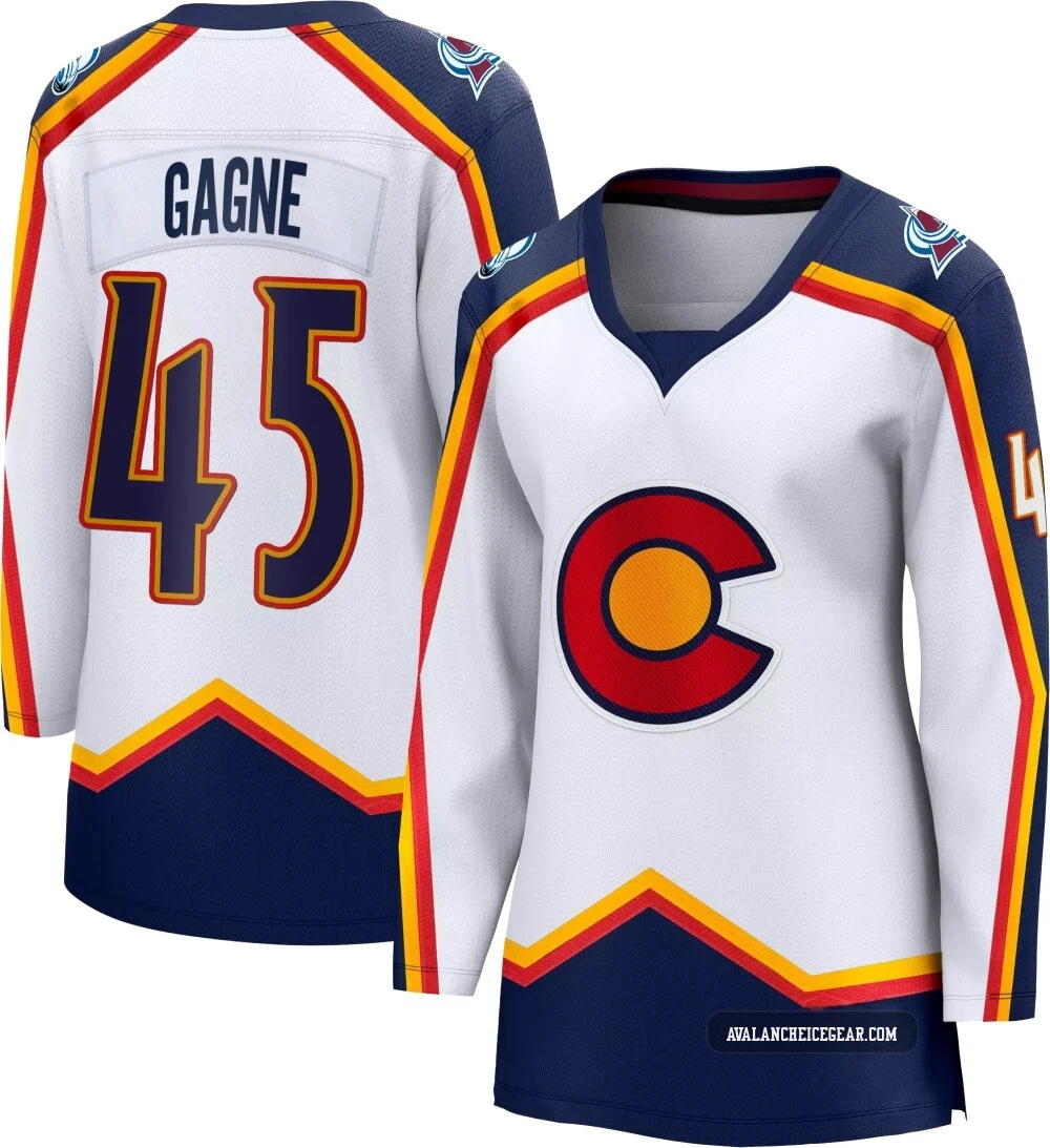 Alex Gagne Colorado Avalanche White ＃45 Women's Breakaway Special Edition 2.0 Jersey