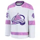 Alex Gagne Colorado Avalanche White ＃45 Youth 2024 Hockey Fights Cancer Practice Premium Jersey