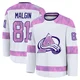 Denis Malgin Colorado Avalanche White ＃81 Men's 2024 Hockey Fights Cancer Practice Premium Jersey