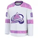 Denis Malgin Colorado Avalanche White ＃81 Men's 2024 Hockey Fights Cancer Practice Premium Jersey