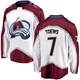 Devon Toews Colorado Avalanche White ＃7 Men's Breakaway Away Jersey