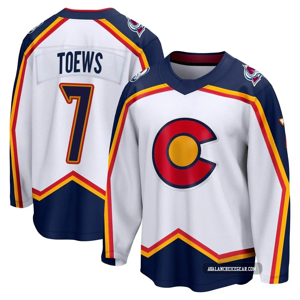Devon Toews Colorado Avalanche White ＃7 Men's Breakaway Special Edition 2.0 Jersey