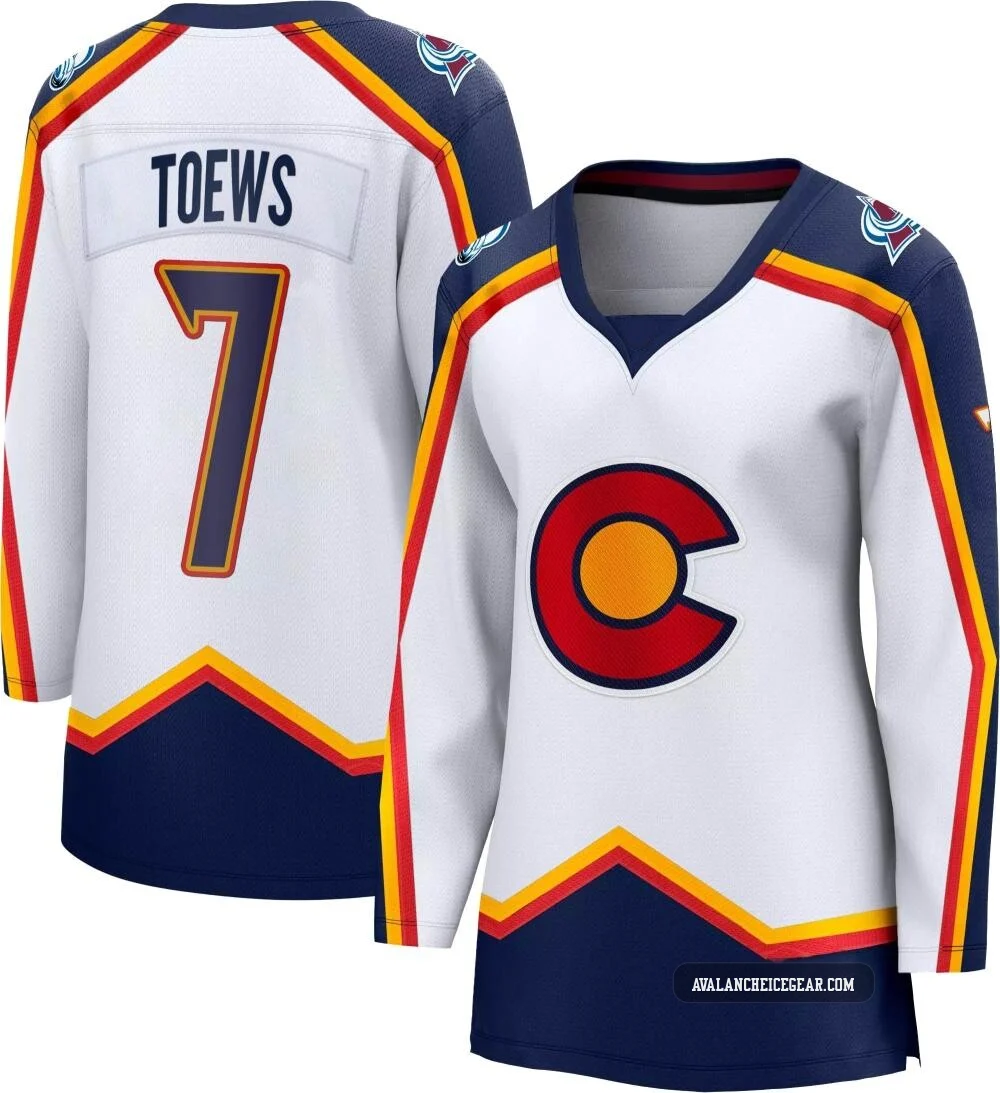 Devon Toews Colorado Avalanche White ＃7 Women's Breakaway Special Edition 2.0 Jersey