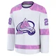 Ilya Solovyov Colorado Avalanche White ＃28 Men's 2024 Hockey Fights Cancer Practice Premium Jersey