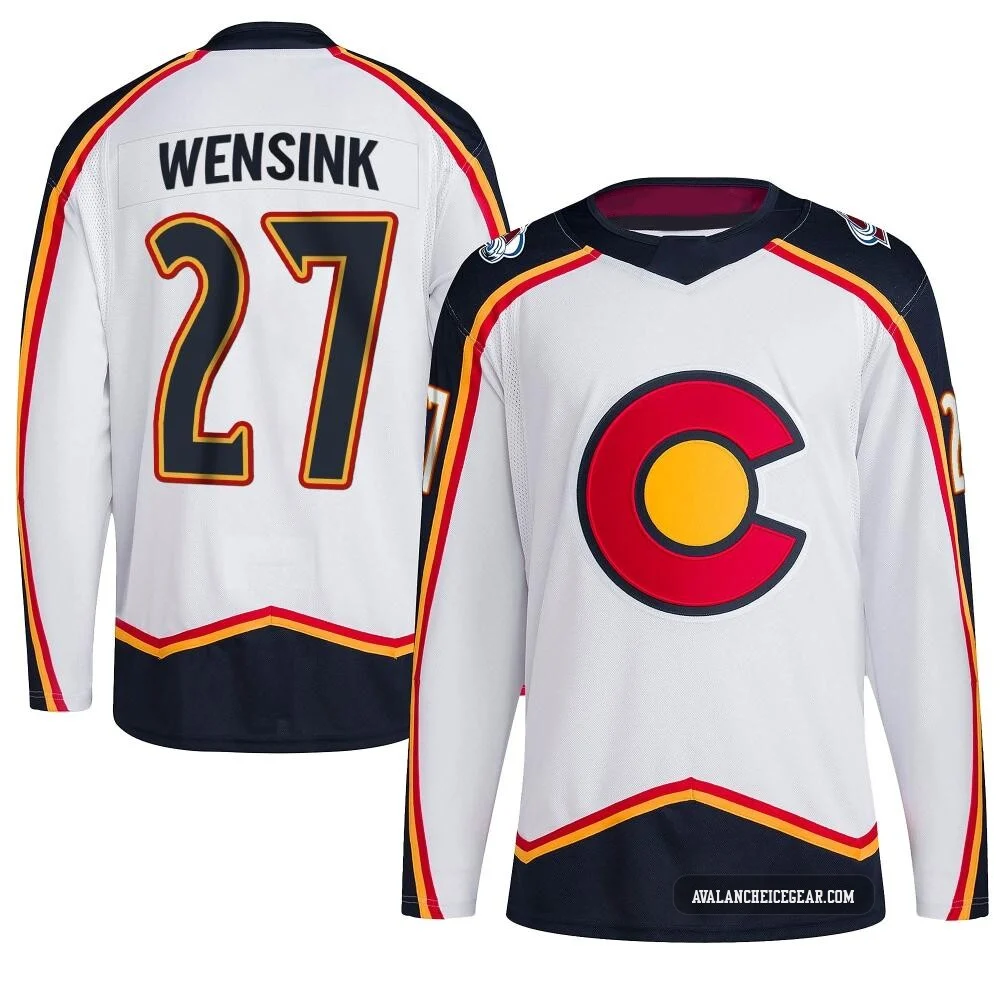 John Wensink Colorado Avalanche Authentic White ＃27 Youth Reverse Retro 2.0 Jersey