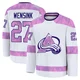 John Wensink Colorado Avalanche White ＃27 Men's 2024 Hockey Fights Cancer Practice Premium Jersey