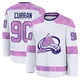 Maxmilian Curran Colorado Avalanche White ＃90 Men's 2024 Hockey Fights Cancer Practice Premium Jersey