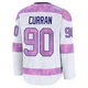 Maxmilian Curran Colorado Avalanche White ＃90 Men's 2024 Hockey Fights Cancer Practice Premium Jersey