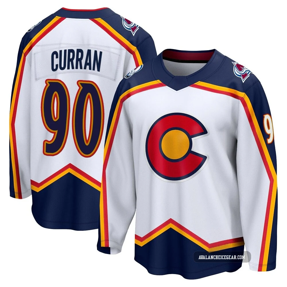 Maxmilian Curran Colorado Avalanche White ＃90 Men's Breakaway Special Edition 2.0 Jersey
