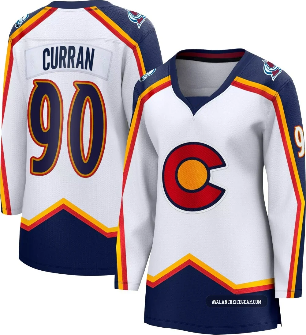 Maxmilian Curran Colorado Avalanche White ＃90 Women's Breakaway Special Edition 2.0 Jersey