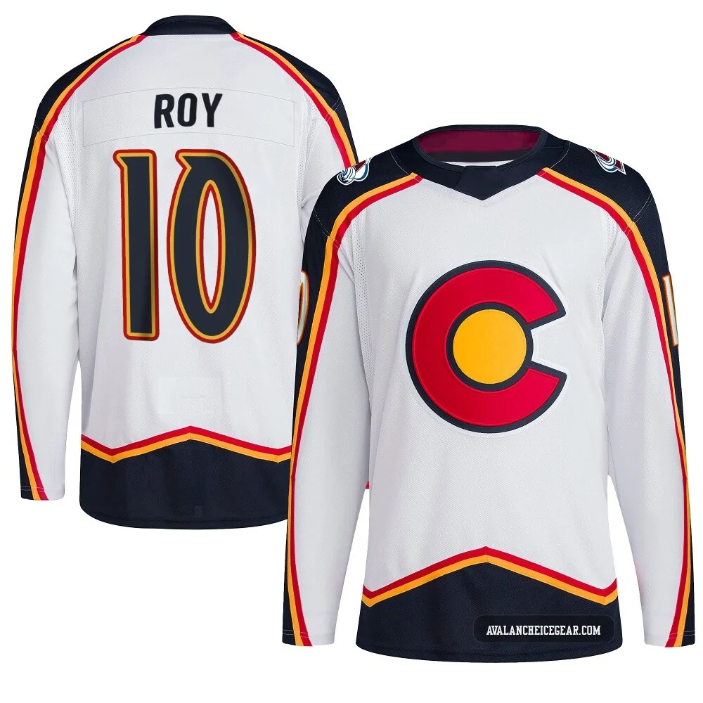Nicolas Roy Colorado Avalanche Authentic White ＃10 Youth Reverse Retro 2.0 Jersey