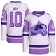 Nicolas Roy Colorado Avalanche Authentic White/Purple ＃10 Men's Hockey Fights Cancer Primegreen Jersey