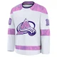 Nicolas Roy Colorado Avalanche White ＃10 Youth 2024 Hockey Fights Cancer Practice Premium Jersey