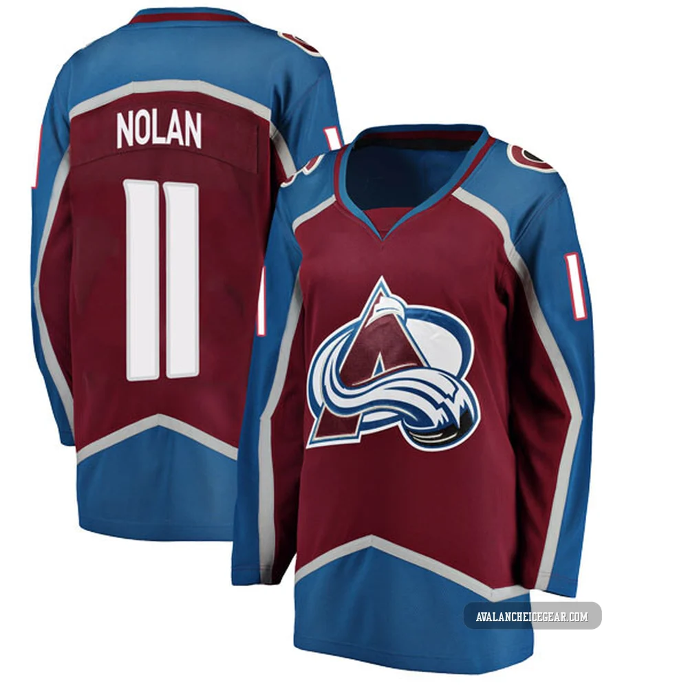 Owen Nolan Colorado Avalanche ＃11 Women's Breakaway Maroon Home Jersey