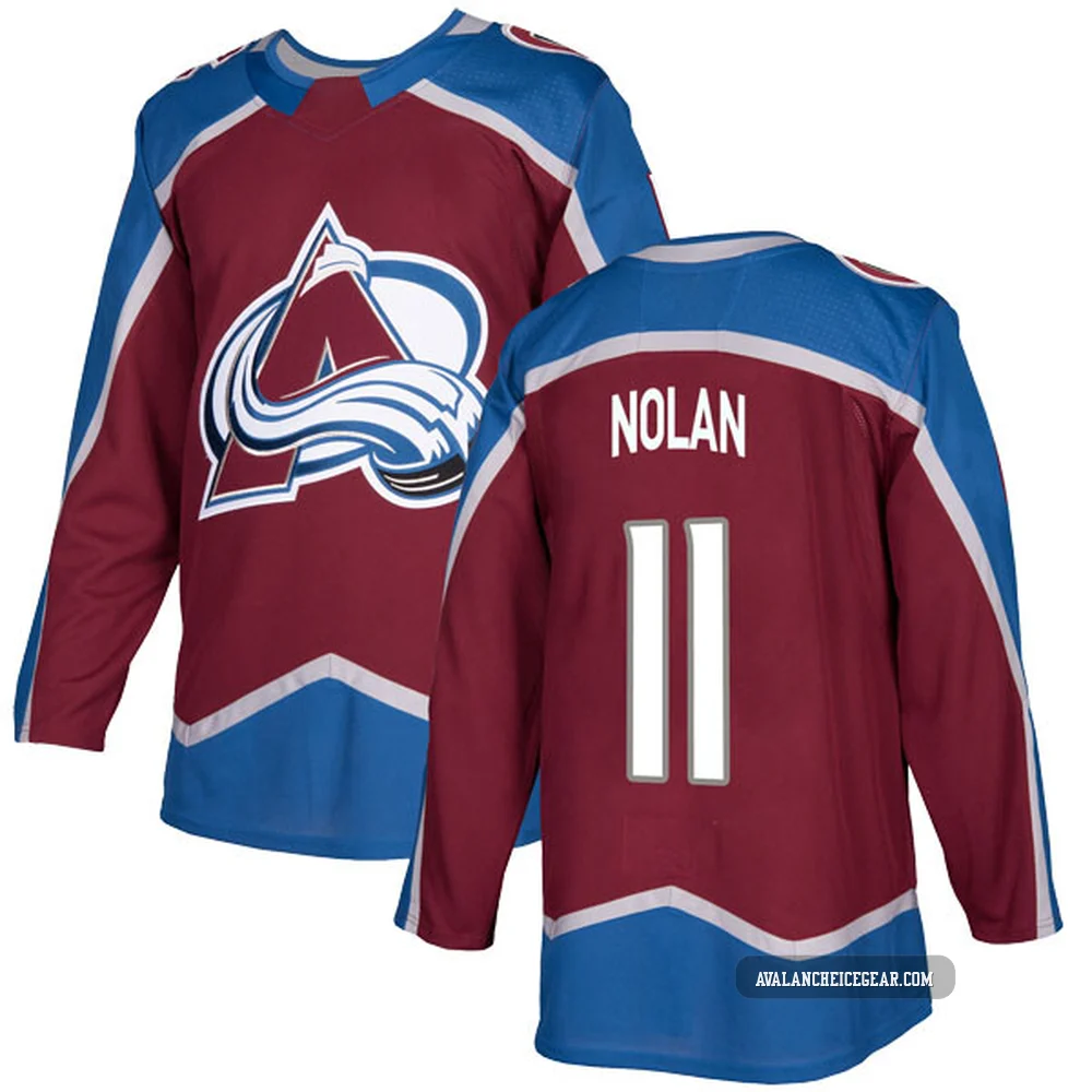 Owen Nolan Colorado Avalanche Authentic ＃11 Men's Burgundy Home Jersey