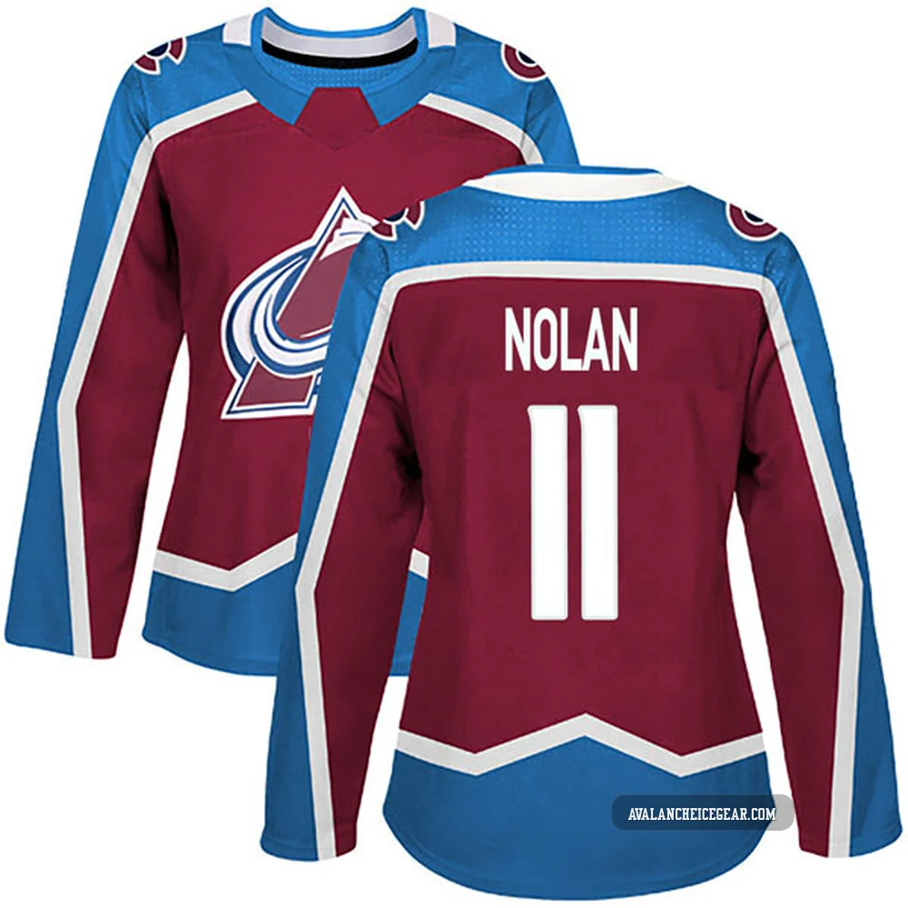 Owen Nolan Colorado Avalanche Authentic ＃11 Women's Burgundy Home Jersey