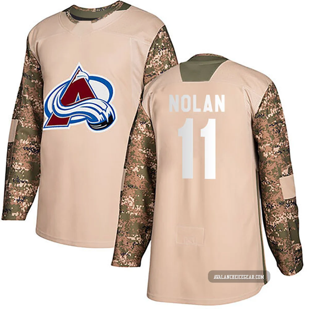 Owen Nolan Colorado Avalanche Authentic Camo ＃11 Youth Veterans Day Practice Jersey