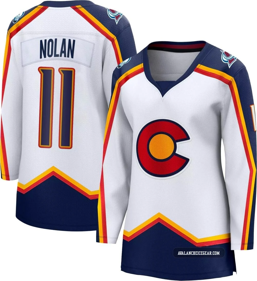 Owen Nolan Colorado Avalanche White ＃11 Women's Breakaway Special Edition 2.0 Jersey