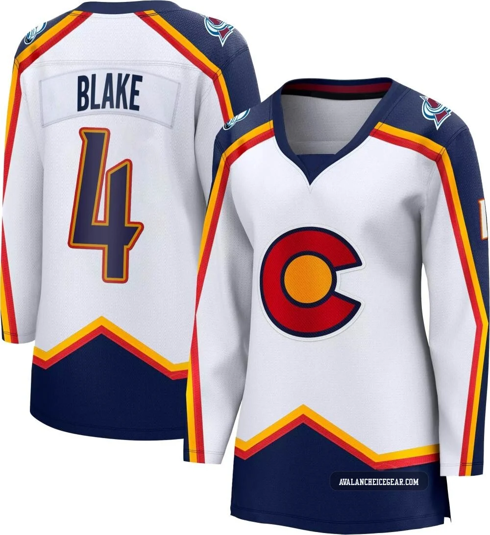 Rob Blake Colorado Avalanche White ＃4 Women's Breakaway Special Edition 2.0 Jersey