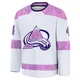 Rob Blake Colorado Avalanche White ＃4 Youth 2024 Hockey Fights Cancer Practice Premium Jersey