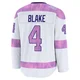 Rob Blake Colorado Avalanche White ＃4 Youth 2024 Hockey Fights Cancer Practice Premium Jersey