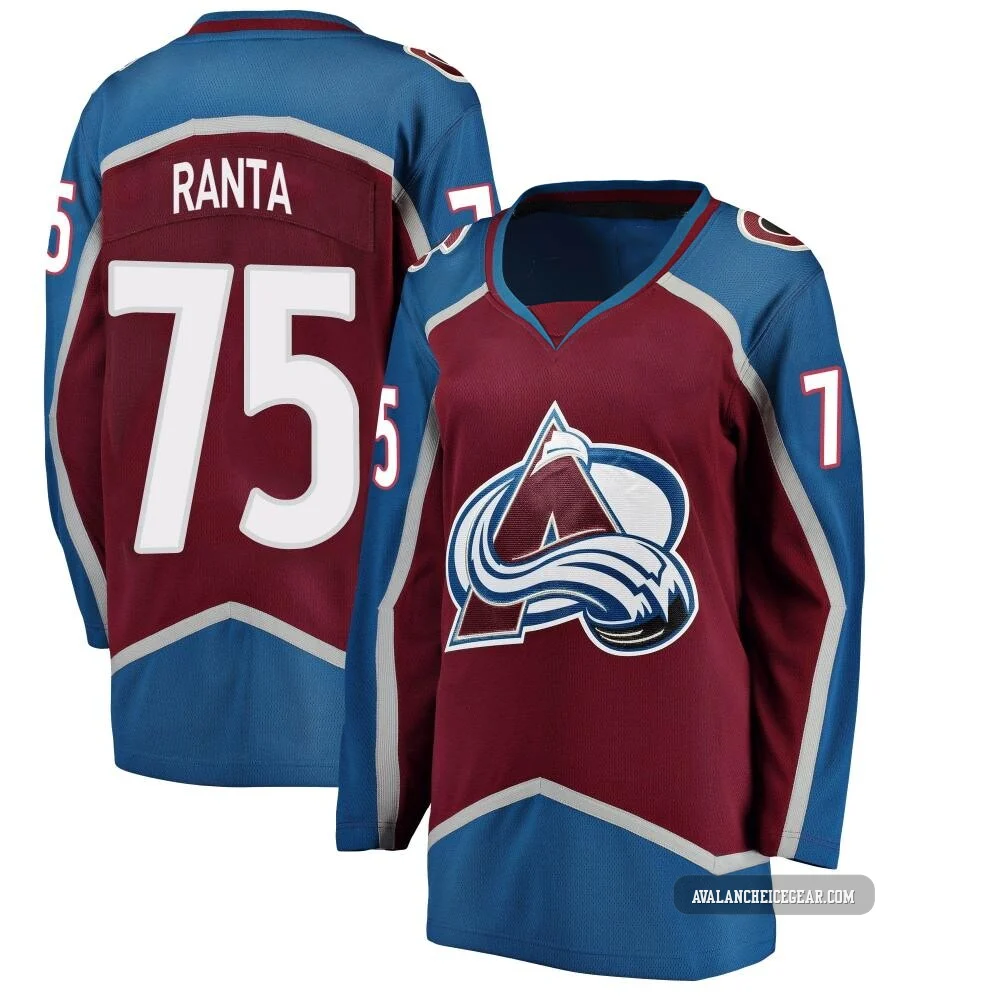 Sampo Ranta Colorado Avalanche ＃75 Women's Breakaway Maroon Home Jersey