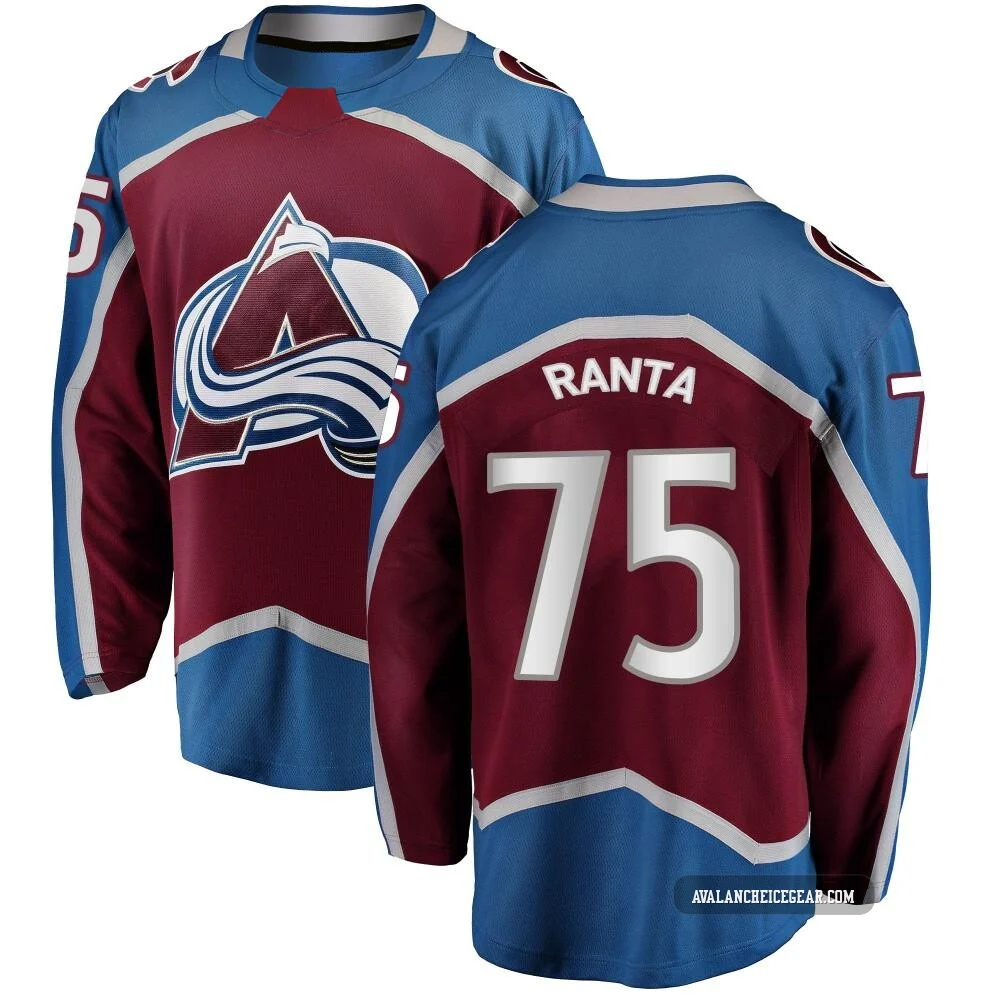 Sampo Ranta Colorado Avalanche ＃75 Youth Breakaway Maroon Home Jersey