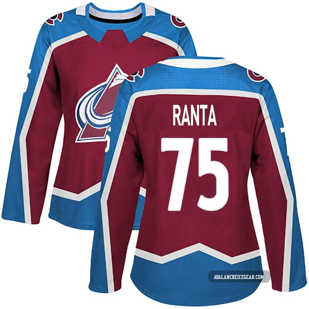 Sampo Ranta Colorado Avalanche Authentic ＃75 Women's Burgundy Home Jersey