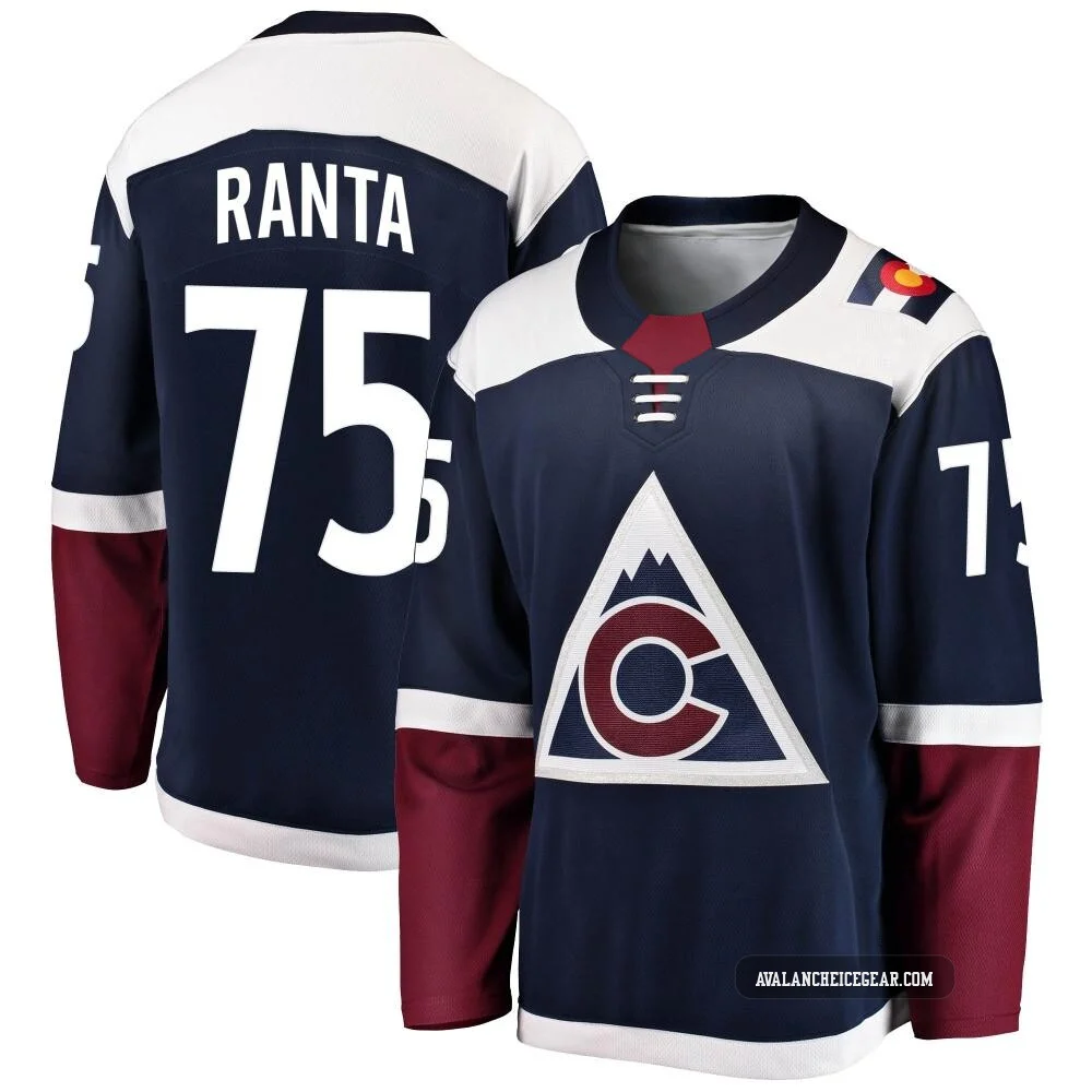 Sampo Ranta Colorado Avalanche Navy ＃75 Youth Breakaway Alternate Jersey