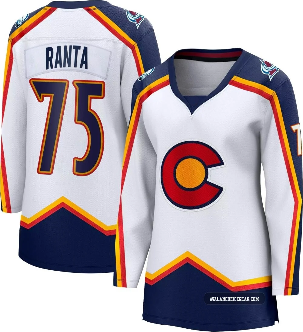 Sampo Ranta Colorado Avalanche White ＃75 Women's Breakaway Special Edition 2.0 Jersey