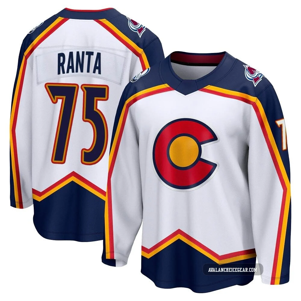 Sampo Ranta Colorado Avalanche White ＃75 Youth Breakaway Special Edition 2.0 Jersey
