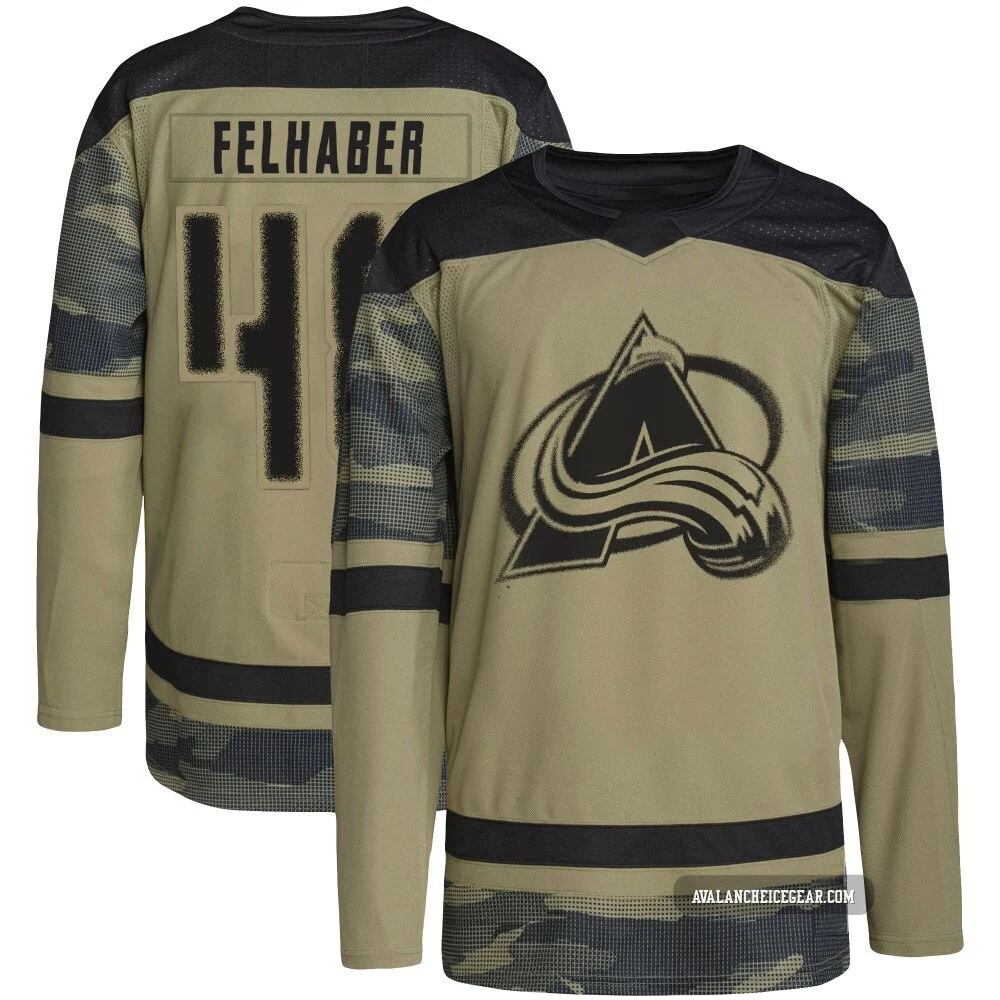Tye Felhaber Colorado Avalanche Authentic Camo ＃48 Men's Military Appreciation Practice Jersey