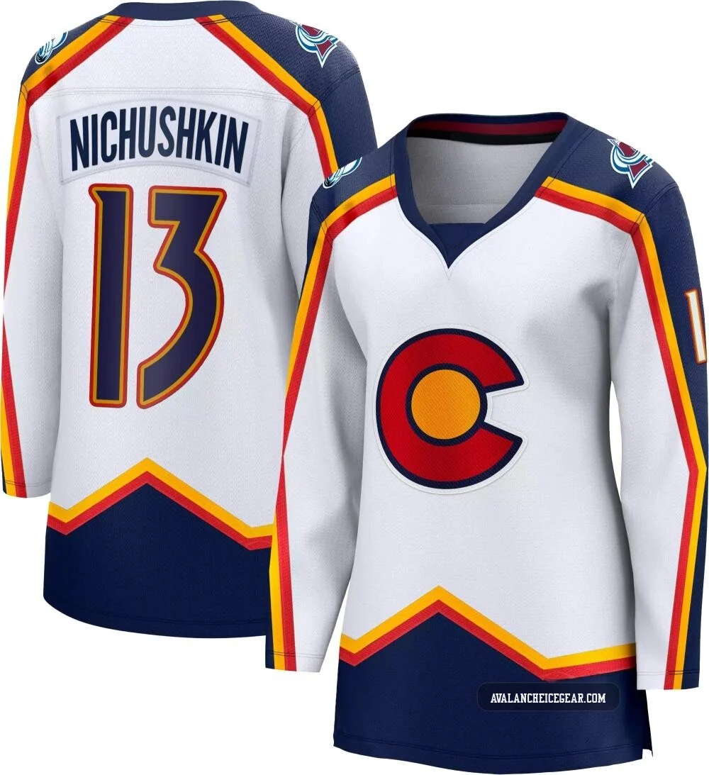 Valeri Nichushkin Colorado Avalanche White ＃13 Women's Breakaway Special Edition 2.0 Jersey